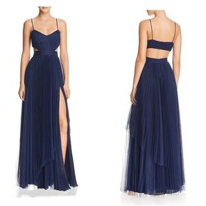 fame and partners dahlia pleated dress with tiers Fame and Partners Allegra Deep-V Pleated Dress